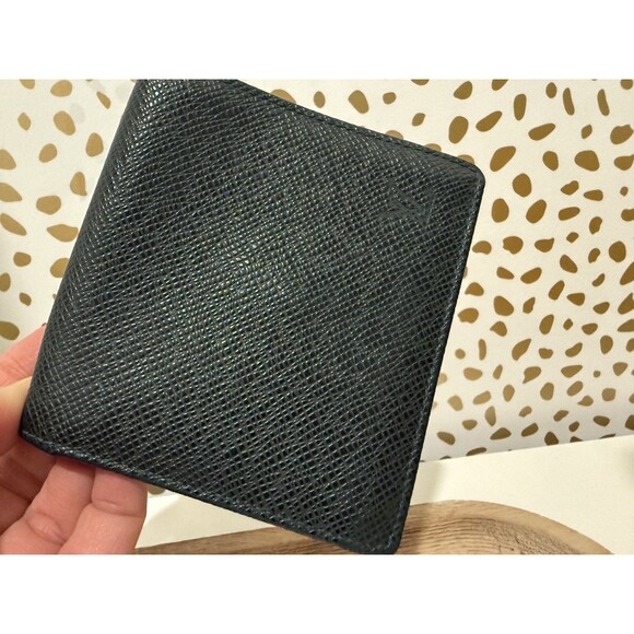 Louis Vuitton Dark Green Taiga Leather Bi-fold Wallet Certificate of Auth. - Picture 12 of 15